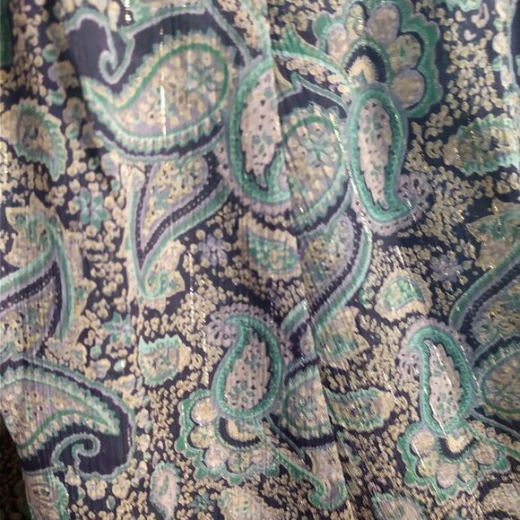 DKNY Jeans Green/Blue Paisley Two Piece Dress - Picture 8 of 15